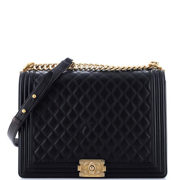 Chanel Large Boy Flap Bag Quilted Calfskin - Picture 1 of 8